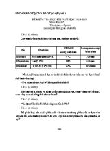 Đề kiểm tra học kì I môn Đia li Lớp 7 - Năm học 2018-2019 (Có đáp án)